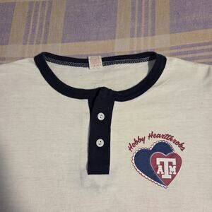 Vintage Texas A&M Band T Shirt Hobby Heartthrobs Get With Beat Aggies 70s Raglan